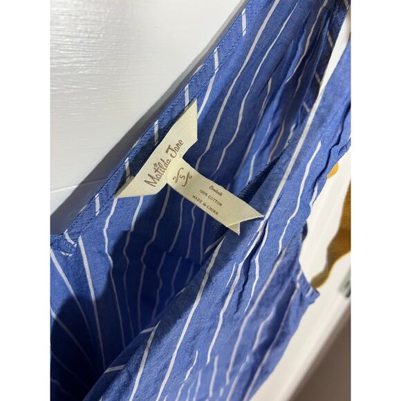 MATILDA JANE Brilliant Daydream Sandy Seashell CoverUp Size S Small Striped Blue - Picture 8 of 9